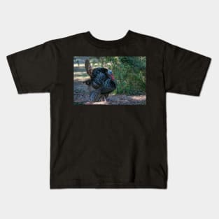 Profile of Displaying Wild Turkey Kids T-Shirt